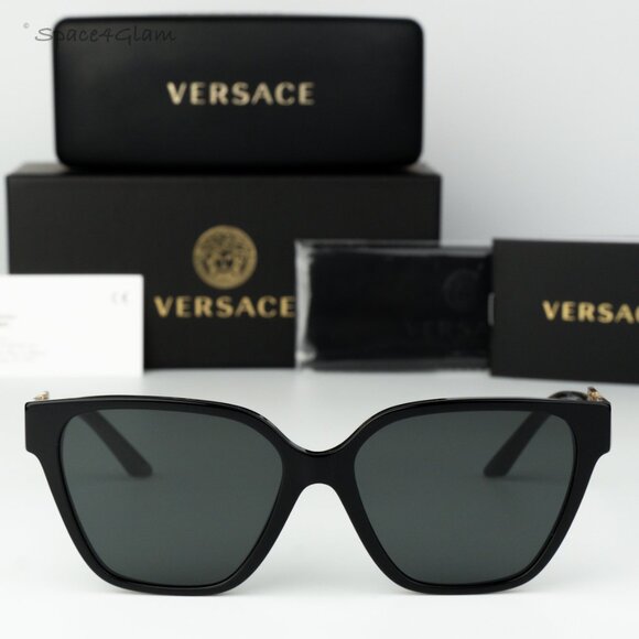 BRAND NEW Versace VE4471B GB1/87 Black Grey Square Women Sunglasses VE 4471B main image 8